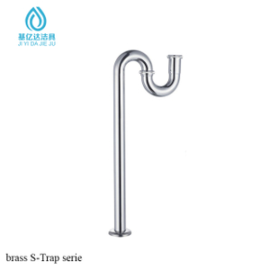 Brass S-Trap Anti Odor Lavatory Sink Waste Pipe Chrome Floor Drain Plumbing Trap