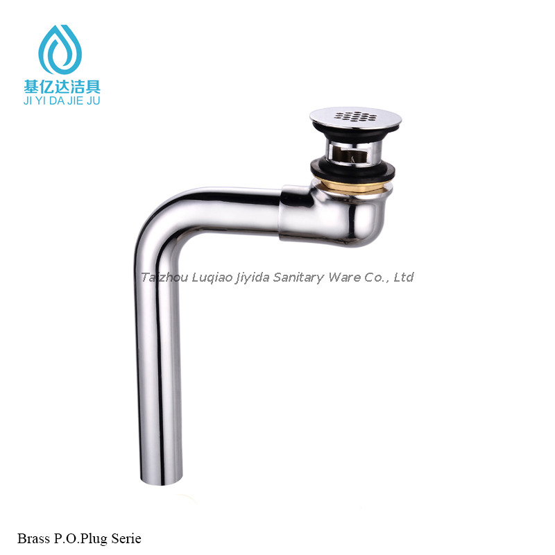 Brass P.O.Plug Series Chrome Plated Basin Waste Plug P Trap Drain Plug for Bathroom Sink